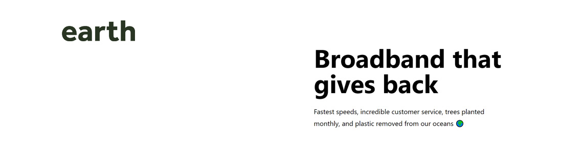 Earth Broadband promotion